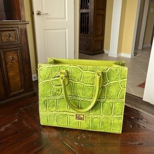 Beautiful Dooney and Burke Lime green handbag